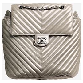 Chanel-Silver 2016-2017 Urban Spirit backpack-Silvery