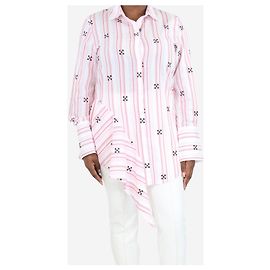 Off White Camicia a righe rosa - taglia UK 12 Rosa