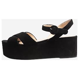 Prada-Sandales à plateforme noires - taille EU 37,5-Noir