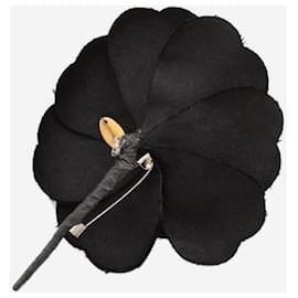 Chanel-Broche florale noire-Noir
