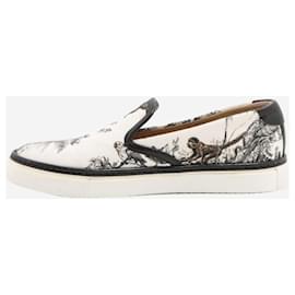 Hermès-Grey patterned tiger flat shoes - EU 36.5-Grey