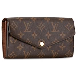 Louis Vuitton-Louis Vuitton Brown Monogram Portefeuille Sarah Wallet-Brown