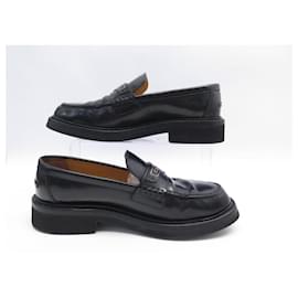 Dior-DIOR SHOES LOAFERS BOY KDB759ACA 38.5 BLACK LEATHER BOX-Black