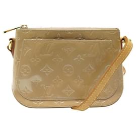 Louis Vuitton-SAC A MAIN LOUIS VUITTON MINNA STREET CUIR MONOGRAM VERNIS MARRON HAND BAG-Beige