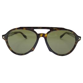 Givenchy-NINE GIVENCHY GV7076/S BROWN TORTOISE RESIN SUNGLASSES-Brown