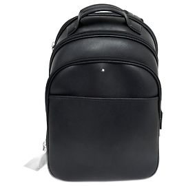 NEW MONTBLANC SARTORIAL BLACK LEATHER BACKPACK Black