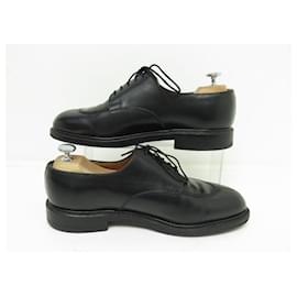 JM Weston-JM WESTON 598 DERBY HALF HUNT DOUBLE SOLE 7.5E 42 BLACK LEATHER-Black