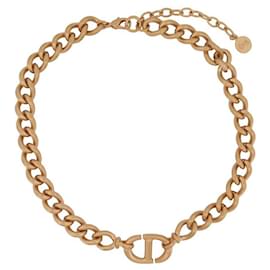 Christian Dior-NINE CHRISTIAN DIOR CHOKER 30 MONTAIGNE 40-45 GOLD METAL NECKLACE-Golden