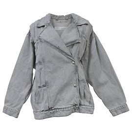 Chaqueta de moto de denim oversize Iro Noumi en algodón gris Gris