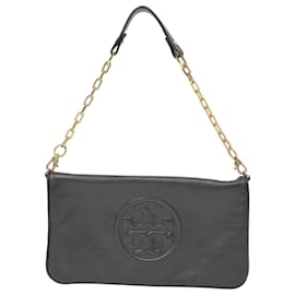 Givenchy-Tory Burch Chain Linked Shoulder Bag in Black Leather -Black