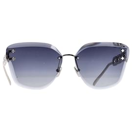 Louis Vuitton-LV Jewel Cat Eye Sunglasses in Silver Metal-Silvery