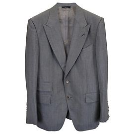 Tom Ford Shelton Suit Blazer in Grey Wool Grey