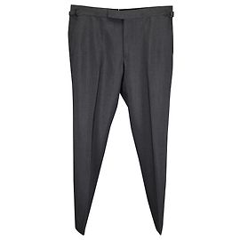 Tom Ford Shelton Suit Trousers in Grey Wool Grey