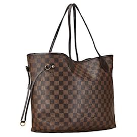 Louis Vuitton-Louis Vuitton Neverfull MM Canvas Tote Bag N51105 in Good condition-Brown