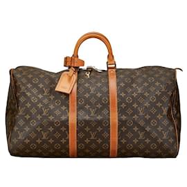 Louis Vuitton-Louis Vuitton Keepall 55 Canvas Travel Bag M41424 in Good condition-Brown