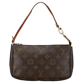 Louis Vuitton-Louis Vuitton Pochette Accessoires Canvas Shoulder Bag M51980 in Good condition-Brown