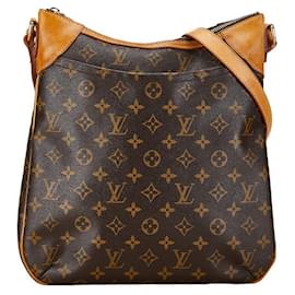 Louis Vuitton-Sac à bandoulière Louis Vuitton Odeon MM en cuir PVC marron M56389 en très bon état-Marron