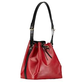 Louis Vuitton-Sac à bandoulière en cuir Epi Petit Noé M44172 Louis Vuitton en très bon état-Rouge