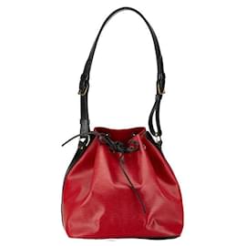 Louis Vuitton-Sac à bandoulière en cuir Louis Vuitton Petit Noé M44172 en bon état-Rouge