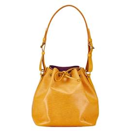 Louis Vuitton-Louis Vuitton Petit Noe Leather Shoulder Bag M44109 in Good condition-Yellow