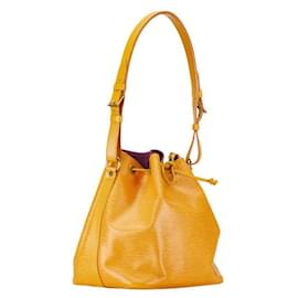 Louis Vuitton-Sac à bandoulière en cuir Louis Vuitton Petit Noé M44109 en bon état-Jaune