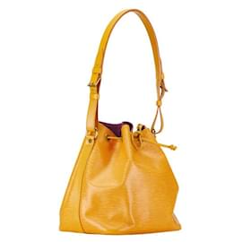Louis Vuitton-Louis Vuitton Petit Noe Leather Shoulder Bag M44109 in Good condition-Yellow
