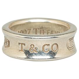 Tiffany & Co-Tiffany & Co Classic 1837 Band Metal Ring in Good condition-Silvery