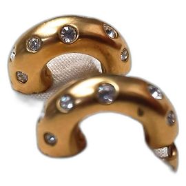 Piccole orecchini Swarovski vintage anni '70 D'oro