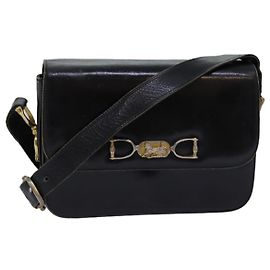 Céline Borsa a Spalla CELINE in Pelle Nera Auth 76080 Nero