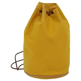 Hermès-HERMES Porochon Mimir PM Shoulder Bag Canvas Yellow Auth ac3018-Yellow