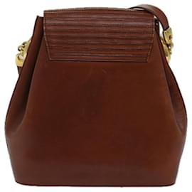 Balenciaga-BALENCIAGA Shoulder Bag Leather Brown Auth bs14908-Brown