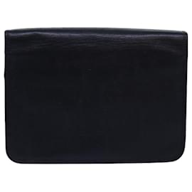 Christian Dior-Christian Dior Honeycomb Canvas Shoulder Bag Black Auth bs15005-Black