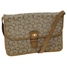 Céline-Sac à épaule en toile Macadam Celine C beige Auth 74866-Beige