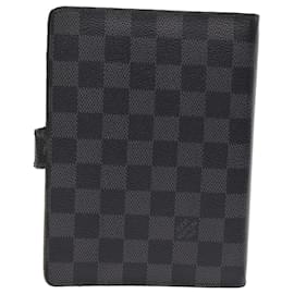 Louis Vuitton-LOUIS VUITTON Damier Graphite Agenda MM Day Planner Cover R20242 LV Auth 76446-Other