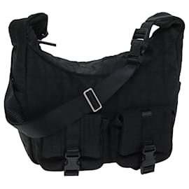 Chanel-CHANEL Sports Line Shoulder Bag Nylon Black CC Auth 76483-Black