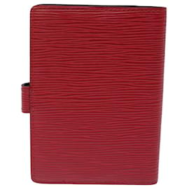 Louis Vuitton-LOUIS VUITTON Epi Agenda PM Couverture de Planificateur de Jour Rouge R20057 LV Auth bs15141-Rouge