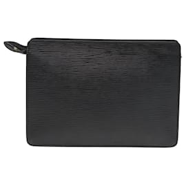 Louis Vuitton-LOUIS VUITTON Epi Pochette Homme Clutch Bag Black Noir M52522 LV Auth ac2996-Black