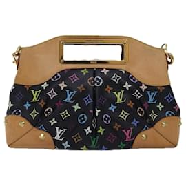 Louis Vuitton-LOUIS VUITTON Monogramm Multicolor Judy MM Tasche 2Way Schwarz M40256 LV Auth 77521-Schwarz