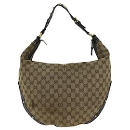 Gucci-GUCCI GG Canvas Shoulder Bag Beige 159406 Auth yk12967-Beige