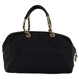 Prada-PRADA Hand Bag Nylon Black Auth bs15075-Black