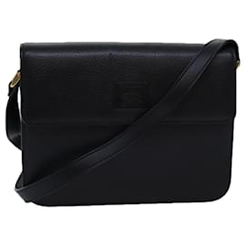 Autre Marque-Burberrys Shoulder Bag Leather Black Auth bs15151-Black