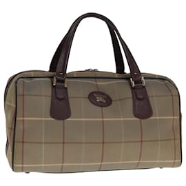 Autre Marque-Burberrys Nova Check Boston Bag Canvas Beige Auth yk12869-Beige