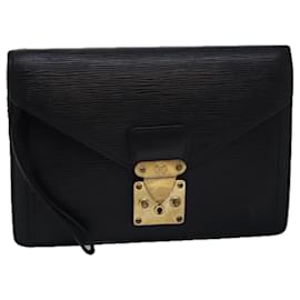 Louis Vuitton-LOUIS VUITTON Epi Serie Dragonne Hand Bag Black Noir M52612 LV Auth bs14895-Black