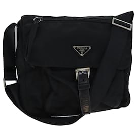 Prada-PRADA Shoulder Bag Nylon Black Auth ep4583-Black
