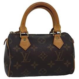 Louis Vuitton-LOUIS VUITTON Monogram Mini Speedy Hand Bag M41534 LV Auth yk12936-Monogram