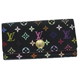 Louis Vuitton-LOUIS VUITTON Monogram Multicolor Multicles 4 Key Case Black M93732 Auth 74838-Black