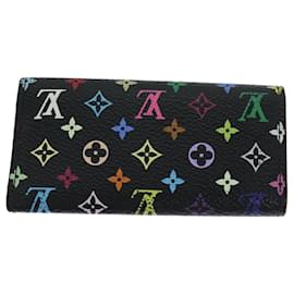 Louis Vuitton-LOUIS VUITTON Monogram Multicolor Multicles 4 Key Case Black M93732 Auth 74838-Black