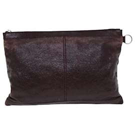 Balenciaga-BALENCIAGA Clutch Bag Leather Red 273023 Auth bs15133-Red