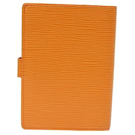 Louis Vuitton-LOUIS VUITTON Epi Agenda PM Day Planner Cover Orange Mandarin R2005H Auth 77057-Other,Orange