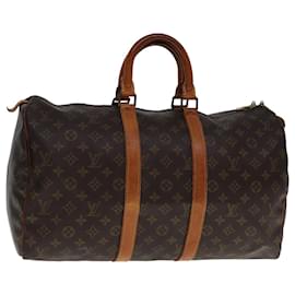 Louis Vuitton-LOUIS VUITTON Monogram Keepall 45 Boston Bag M41428 LV Auth 76939-Monogram
